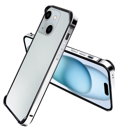 For iPhone 16 Plus TPU + Aluminum Alloy Frame Phone Case(Silver) - iPhone 16 Plus Cases by buy2fix | Online Shopping UK | buy2fix