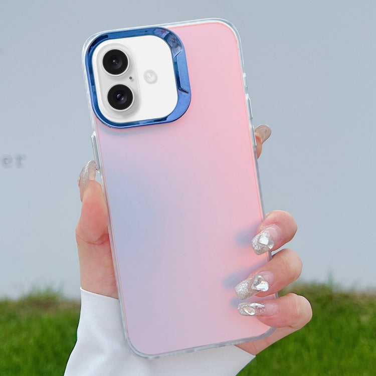 For iPhone 16 Color Plating Discoloration PC Phone Case(Blue) - iPhone 16 Cases by buy2fix | Online Shopping UK | buy2fix