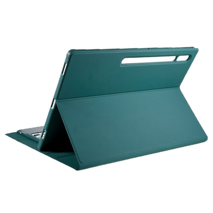 For Samsung Galaxy Tab S10 Ultra A910B Pen Slot Detachable Bluetooth Keyboard Leather Tablet Case(Dark Green) - Samsung Keyboard by buy2fix | Online Shopping UK | buy2fix