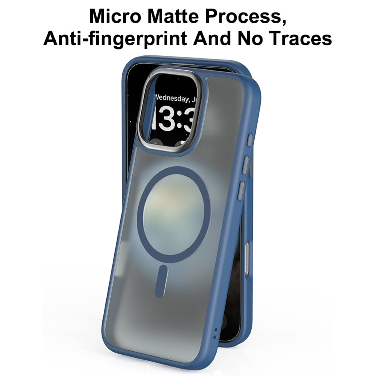 For iPhone 16 Pro Max Mutural Skin Feel Series Frosted MagSafe Magnetic Phone Case(Blue) - iPhone 16 Pro Max Cases by Mutural | Online Shopping UK | buy2fix