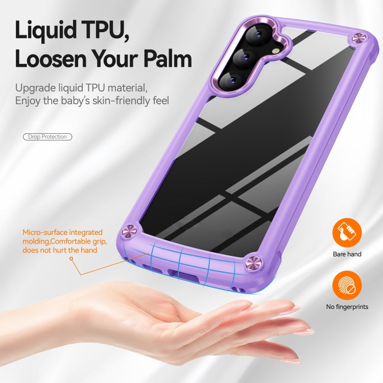 For Samsung Galaxy S25+ 5G TPU + PC Lens Protection Phone Case(Purple) - Galaxy S25+ 5G Cases by buy2fix | Online Shopping UK | buy2fix