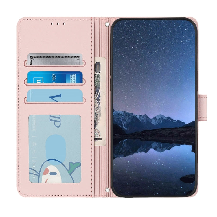 For Boost Mobile Celero 5G 2024 Cat Rat Embossed RFID Leather Phone Case with Lanyard(Pink) - More Brand by buy2fix | Online Shopping UK | buy2fix