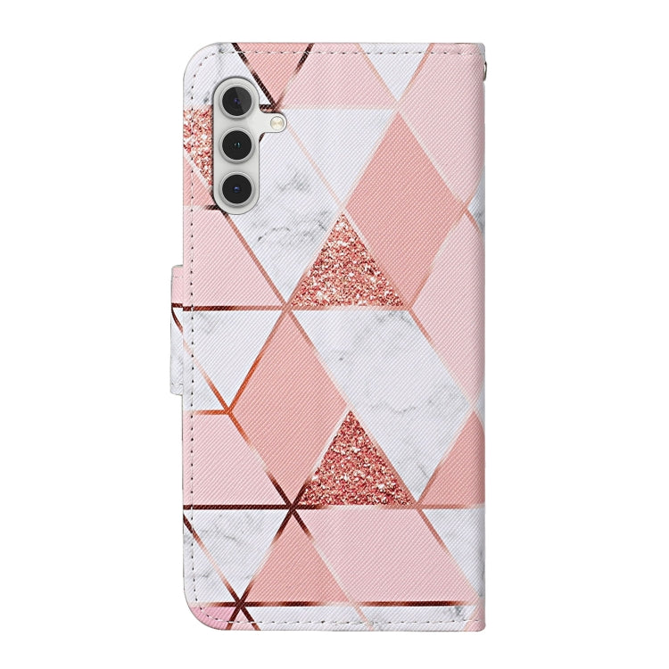 For Samsung Galaxy S25 5G Colored Drawing Pattern Leather Phone Case(Marble) - Galaxy S25 5G Cases by buy2fix | Online Shopping UK | buy2fix