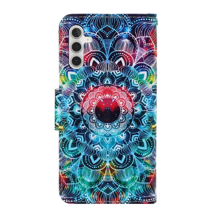 For Samsung Galaxy S25+ 5G Colored Drawing Pattern Leather Phone Case(Mandala) - Galaxy S25+ 5G Cases by buy2fix | Online Shopping UK | buy2fix