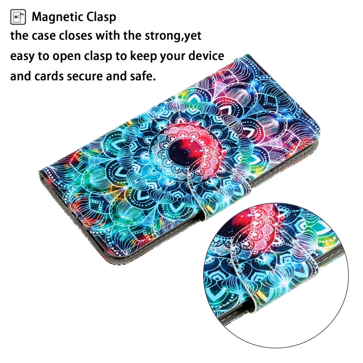 For Samsung Galaxy S25+ 5G Colored Drawing Pattern Leather Phone Case(Mandala) - Galaxy S25+ 5G Cases by buy2fix | Online Shopping UK | buy2fix