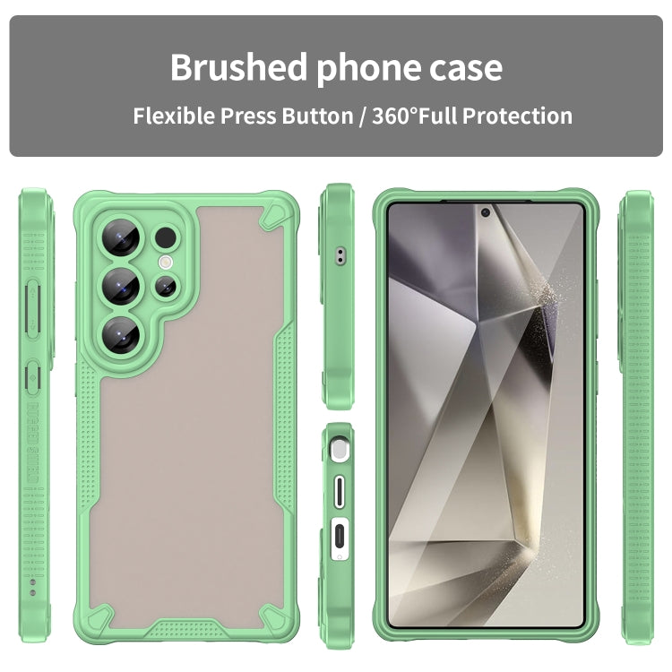 For Samsung Galaxy S25 Ultra 5G Armor Glaze PC Hybrid TPU Phone Case(Green) - Galaxy S25 Ultra 5G Cases by buy2fix | Online Shopping UK | buy2fix