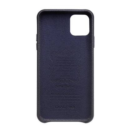 For iPhone 11 Pro QIALINO Shockproof Top-grain Leather Protective Case(Royal Blue) - iPhone 11 Pro Cases by QIALINO | Online Shopping UK | buy2fix