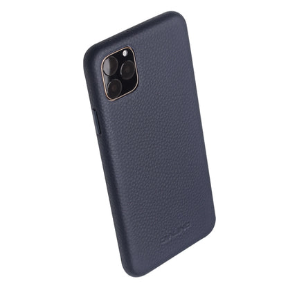 For iPhone 11 Pro QIALINO Shockproof Top-grain Leather Protective Case(Royal Blue) - iPhone 11 Pro Cases by QIALINO | Online Shopping UK | buy2fix