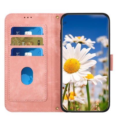 For Samsung Galaxy S25+ 5G Floral Pattern Leather Phone Case with Lanyard(Pink) - Galaxy S25+ 5G Cases by buy2fix | Online Shopping UK | buy2fix