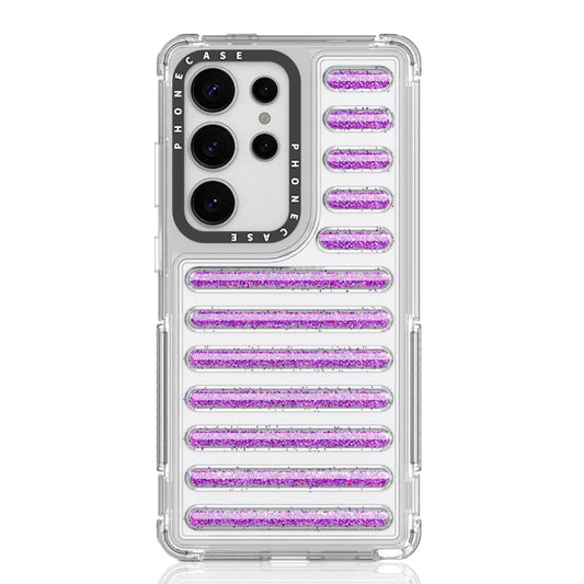 For Samsung Galaxy S25 Ultra 5G Capsule Glitter TPU Hybrid PC Airbag Phone Case(Purple) - Galaxy S25 Ultra 5G Cases by buy2fix | Online Shopping UK | buy2fix