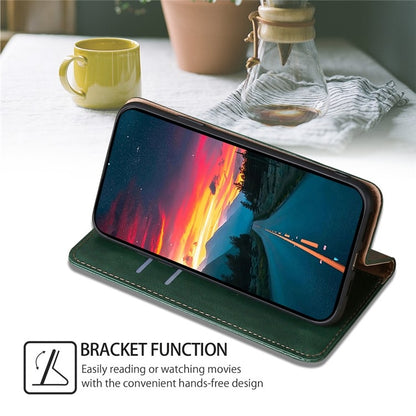 For Samsung Galaxy S25+ 5G Gloss Oil Solid Color Magnetic Leather Phone Case(Green) - Galaxy S25+ 5G Cases by buy2fix | Online Shopping UK | buy2fix