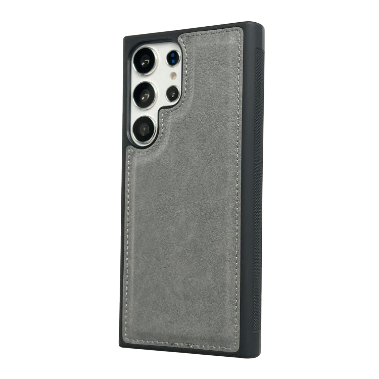 For Samsung Galaxy S25 5G Cowhide Texture Back Cover Phone Case(Grey) - Galaxy S25 5G Cases by buy2fix | Online Shopping UK | buy2fix