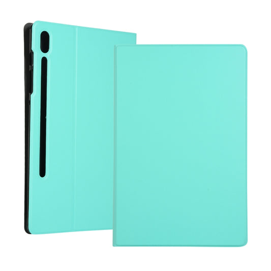 For Samsung Galaxy Tab S8+ / Tab S8 Plus /  Tab S7 FE / Tab S7+ / T970 Horizontal Flip Elasticity PU + TPU Leather Case with Holder(Mint Green) - Galaxy Tab S8+ Cases by buy2fix | Online Shopping UK | buy2fix