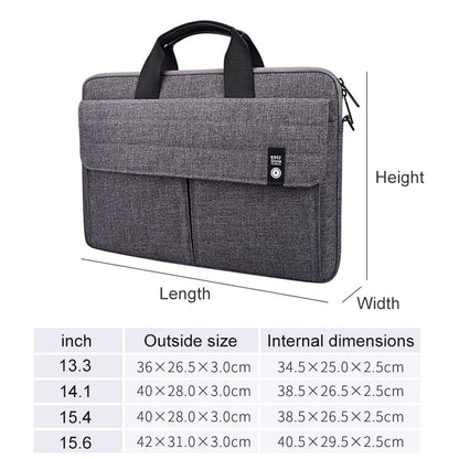 ST08 Handheld Briefcase Carrying Storage Bag with Shoulder Strap for 13.3 inch Laptop(Grey) - 13.3 inch by buy2fix | Online Shopping UK | buy2fix