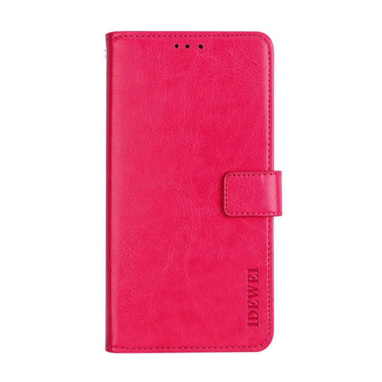 For DOOGEE N20 Pro idewei Crazy Horse Texture Horizontal Flip Leather Case with Holder & Card Slots & Wallet(Rose Red) - More Brand by idewei | Online Shopping UK | buy2fix