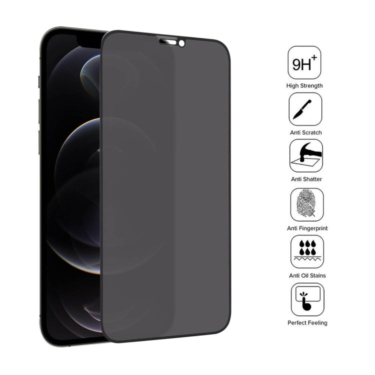 For iPhone 12 / 12 Pro 25pcs Anti-peeping Plasma Oil Coated High Aluminum Wear-resistant Tempered Glass Film - iPhone 12 / 12 Pro Tempered Glass by buy2fix | Online Shopping UK | buy2fix