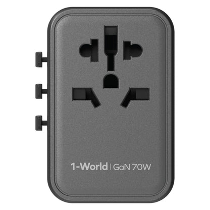 MOMAX 1-World UA8 PD 70W Fast Charger Power Adapter(Black) - USB Charger by MOMAX | Online Shopping UK | buy2fix