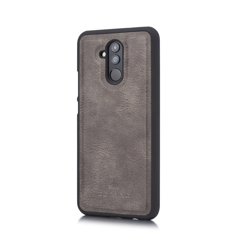 DG.MING Crazy Horse Texture Flip Detachable Magnetic Leather Case for Huawei Mate 20 Lite / Maimang 7, with Holder & Card Slots & Wallet (Grey) - Huawei Cases by DG.MING | Online Shopping UK | buy2fix