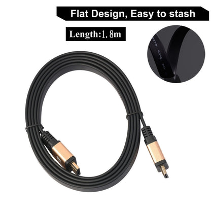 1.5m HDMI 2.0 (4K)  30AWG High Speed 18Gbps Gold Plated Connectors HDMI Male to HDMI Male Flat Cable(Gold) - Cable by buy2fix | Online Shopping UK | buy2fix