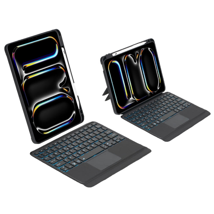 T13B-AS Detachable Rotating Backlit Touch Bluetooth Keyboard Case For iPad Pro 11 2024 - For iPad Pro by buy2fix | Online Shopping UK | buy2fix