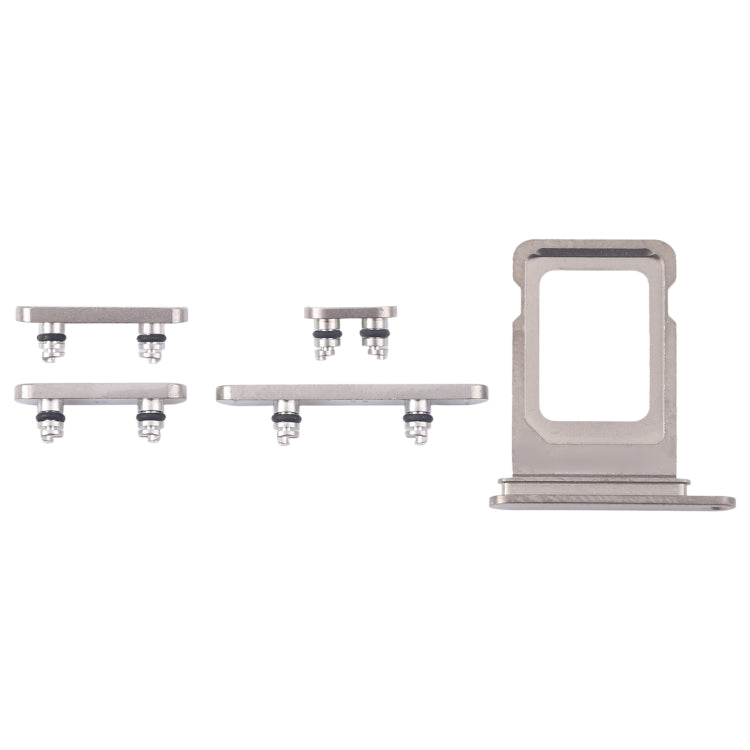 For iPhone 16 Pro Original SIM Card Tray + Side Keys (Silver) -  by buy2fix | Online Shopping UK | buy2fix