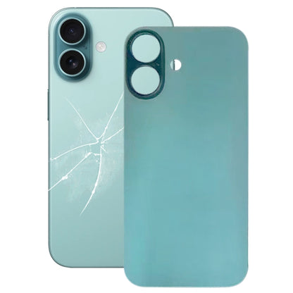 For iPhone 16 Plus Easy Replacement Big Camera Hole Glass Back Battery Cover(Green) -  by buy2fix | Online Shopping UK | buy2fix