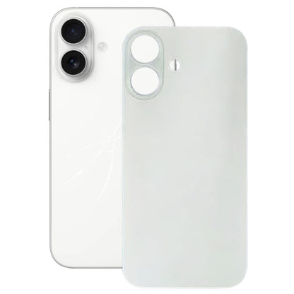 For iPhone 16 Plus Easy Replacement Big Camera Hole Glass Back Battery Cover(White) -  by buy2fix | Online Shopping UK | buy2fix