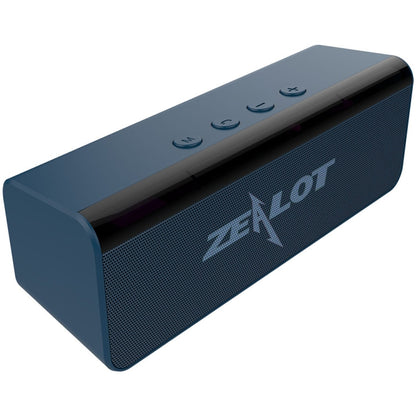 ZEALOT S31 10W 3D HiFi Stereo Wireless Bluetooth Speaker, Support Hands-free / USB / AUX / TF Card (Gray Blue) - Desktop Speaker by ZEALOT | Online Shopping UK | buy2fix