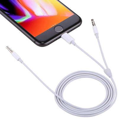 MH030 1m 2 in 1 8 Pin Male & 3.5mm Male to 3.5mm Male AUX Audio Cable For iPhone, iPad, Samsung, Huawei, Xiaomi, HTC - Video & Audio Cable by buy2fix | Online Shopping UK | buy2fix