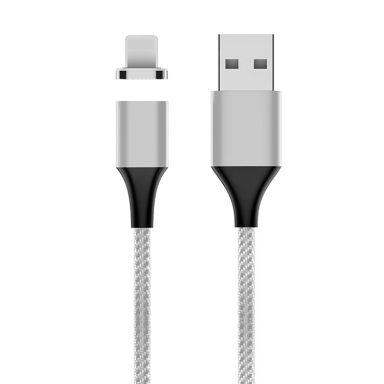 M11 3A USB to 8 Pin Nylon Braided Magnetic Data Cable, Cable Length: 1m (Silver) - Charging Cable & Head by buy2fix | Online Shopping UK | buy2fix