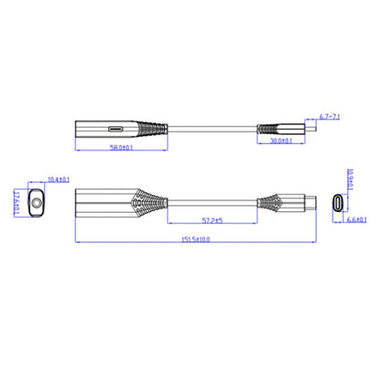 BY206 USB-C / Type-C Male to PD 60W USB-C / Type-C Charging + 3.5mm Audio Female Earphone Adapter (Green) - Type-C Adapter by buy2fix | Online Shopping UK | buy2fix