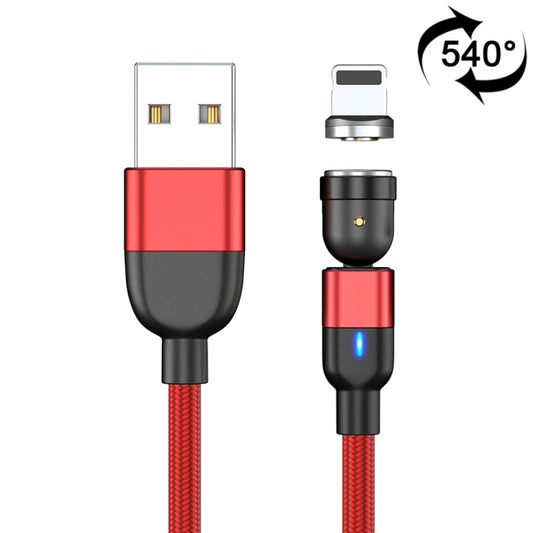 2m 3A Output USB to 8 Pin 540 Degree Rotating Magnetic Data Sync Charging Cable(Red) - Charging Cable & Head by buy2fix | Online Shopping UK | buy2fix