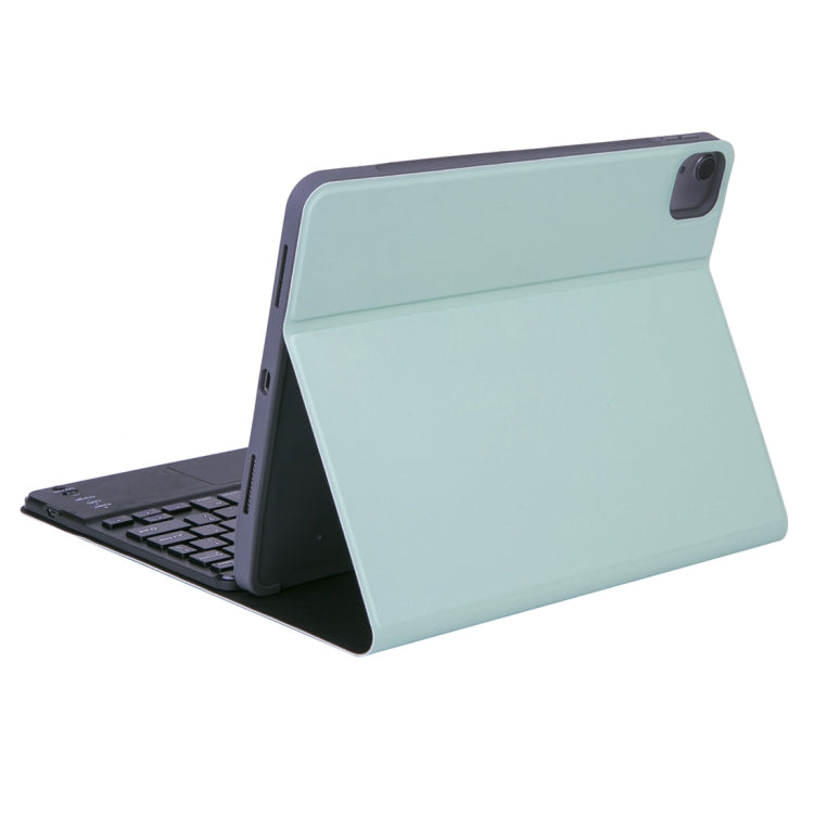 X-11BC Skin Plain Texture Detachable Bluetooth Keyboard Tablet Case for iPad Pro 11 inch 2020 / 2018, with Touchpad & Pen Slot (Green) - For iPad Pro by buy2fix | Online Shopping UK | buy2fix