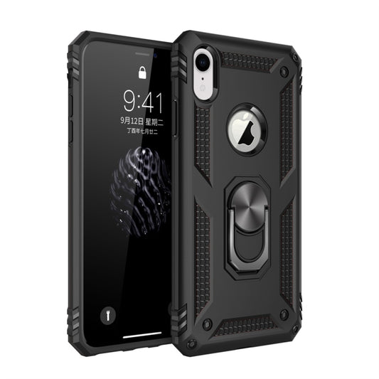 For iPhone XR Armor Shockproof TPU + PC Protective Case with 360 Degree Rotation Holder (Black) - More iPhone Cases by buy2fix | Online Shopping UK | buy2fix