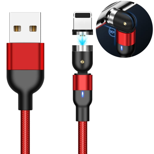 2m 2A Output USB to 8 Pin Nylon Braided Rotate Magnetic Charging Cable(Red) - Charging Cable & Head by buy2fix | Online Shopping UK | buy2fix