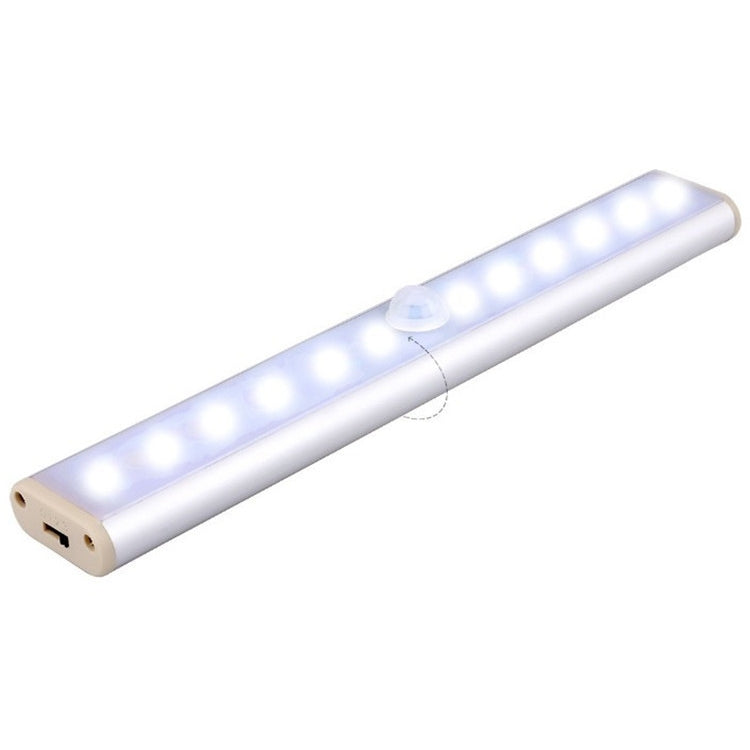 2W 12 LEDs White Light Wide Screen Intelligent Human Body Sensor Light LED Corridor Cabinet Light, USB Charging Version - Sensor LED Lights by buy2fix | Online Shopping UK | buy2fix