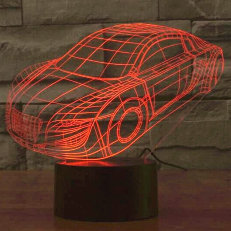 Car Style 3D Touch Switch Control LED Light , 7 Color Discoloration Creative Visual Stereo Lamp Desk Lamp Night Light - Novelty Lighting by buy2fix | Online Shopping UK | buy2fix