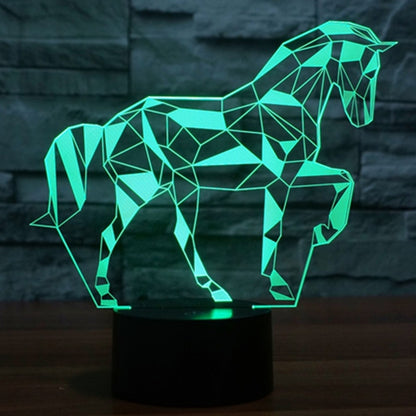 Horse Shape 3D Touch Switch Control LED Light , 7 Color Discoloration Creative Visual Stereo Lamp Desk Lamp Night Light - Novelty Lighting by buy2fix | Online Shopping UK | buy2fix