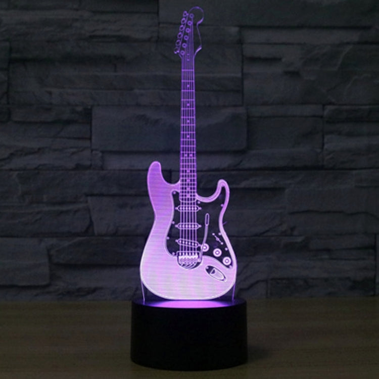 Electric Guitar Shape 3D Touch Switch Control LED Light , 7 Color Discoloration Creative Visual Stereo Lamp Desk Lamp Night Light - Novelty Lighting by buy2fix | Online Shopping UK | buy2fix