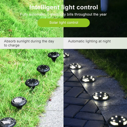 10 LEDs Solar Outdoor Garden Waterproof Buried Light - Buried Lights by buy2fix | Online Shopping UK | buy2fix