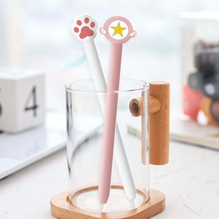 Cute Cartoon Silicone Protective Cover for Apple Pencil 1(Five-pointed Star Pink) - Pencil Accessories by buy2fix | Online Shopping UK | buy2fix