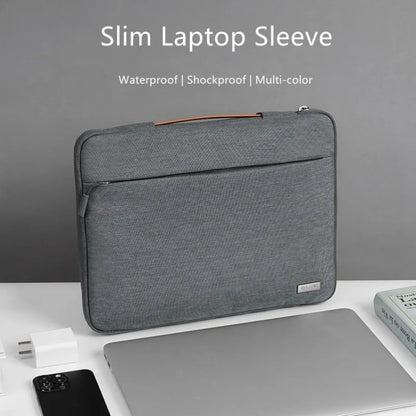 For 16 inch Laptop Zipper Waterproof  Handheld Sleeve Bag (Beige White) - 13.3 inch by buy2fix | Online Shopping UK | buy2fix
