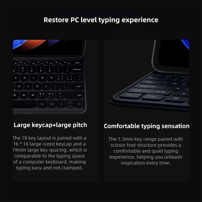 Original For Xiaomi Pad 6S Pro Keyboard Protective Leather Case (Black) - Others Keyboard by Xiaomi | Online Shopping UK | buy2fix