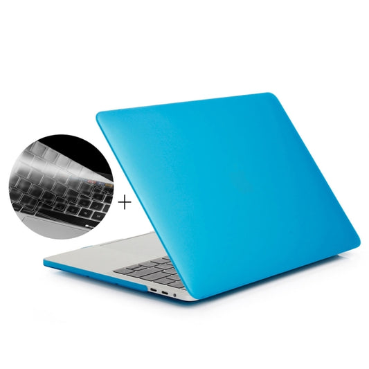 ENKAY Hat-Prince 2 in 1 Frosted Hard Shell Plastic Protective Case + Europe Version Ultra-thin TPU Keyboard Protector Cover for 2016 MacBook Pro 13.3 Inch without Touch Bar (A1708) (Baby Blue) - MacBook Pro Cases by ENKAY | Online Shopping UK | buy2fix