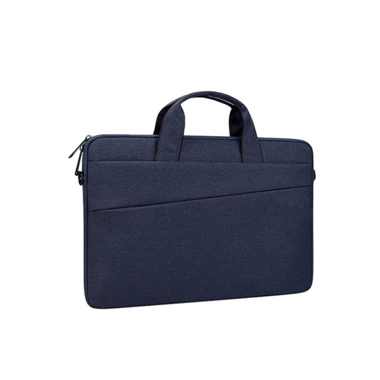 ST03S 14.1 inch Double Side Pockets Wearable Oxford Cloth Soft Handle Portable Laptop Tablet Bag(Navy Blue) - 14.1 inch by buy2fix | Online Shopping UK | buy2fix