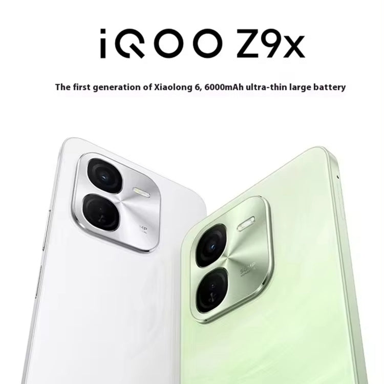 vivo iQOO Z9x, Dual Back Cameras, 8GB+256GB, Face ID Screen Fingerprint Identification, 6.72 inch Android 14.0 OriginOS 4 Snapdragon 6 Gen 1 Octa Core 2.2GHz, OTG, Network: 5G, Support Google Play (Black) - vivo by vivo | Online Shopping UK | buy2fix