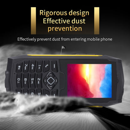 Rugtel R1D Rugged Phone, IP68 Waterproof Dustproof Shockproof, 2.4 inch, MTK6261D, 2000mAh Battery, Loud Box Speaker, FM, Network: 2G, Dual SIM(Yellow) - Others by Rugtel | Online Shopping UK | buy2fix