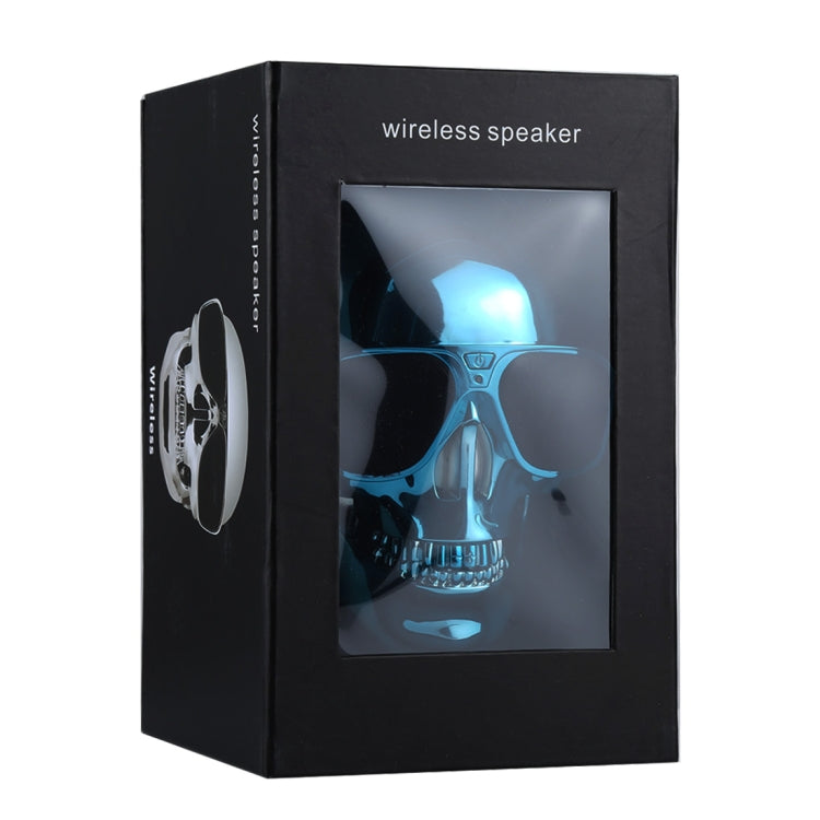 Sunglasses Skull Bluetooth Stereo Speaker, for iPhone, Samsung, HTC, Sony and other Smartphones (Blue) - Desktop Speaker by buy2fix | Online Shopping UK | buy2fix