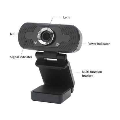 HD-F18 1080P Multi-function HD Camera WebCam with Microphone(Black) - HD Camera by buy2fix | Online Shopping UK | buy2fix