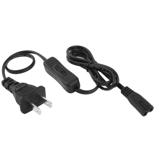 2 Prong Style US Plug AC Power Cord with 304 Switch, Length: 3m (Black) - Power Cord by buy2fix | Online Shopping UK | buy2fix